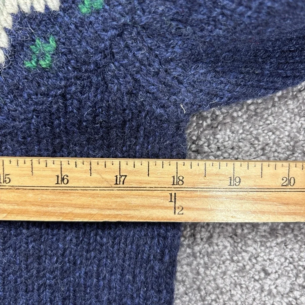 L.L. Bean Lambswool Fair Isle Sweater Womens Small Petite Nordic Knit Fisherman - Picture 8 of 10